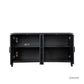 Cabinet With 4 Doors and 4 Open Shelves Freestanding Sideboard