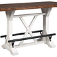 Valebeck - Rectangular Dining Room Counter Table - White / Brown