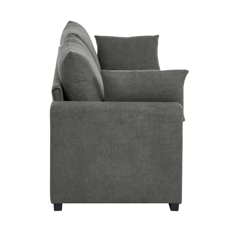 Upholstered Sofa with Toss Pillows