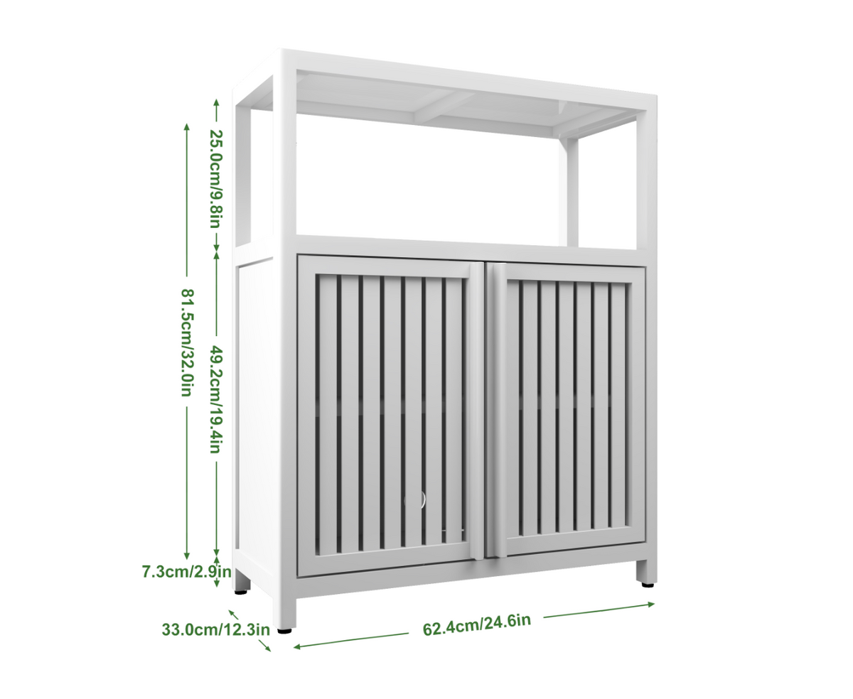 Large Capacity Bamboo Storage Cabinet
