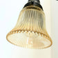 Amber Holophane Clear Glass Wall Sconce or Pendant Light