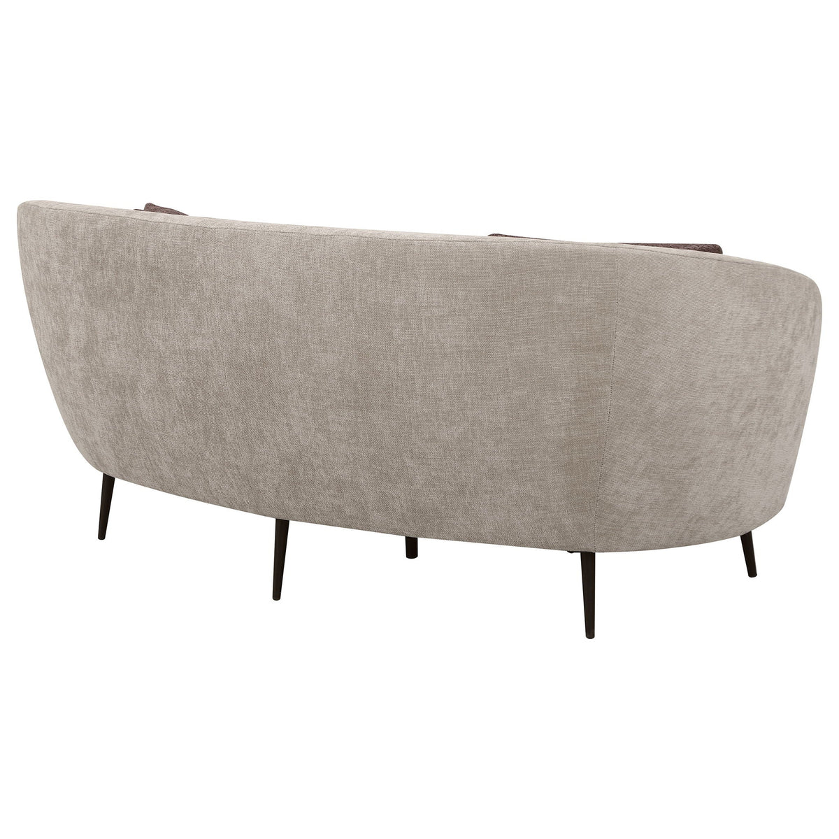 Ellorie Upholstered Channel Back Curved Loveseat Beige - view 2