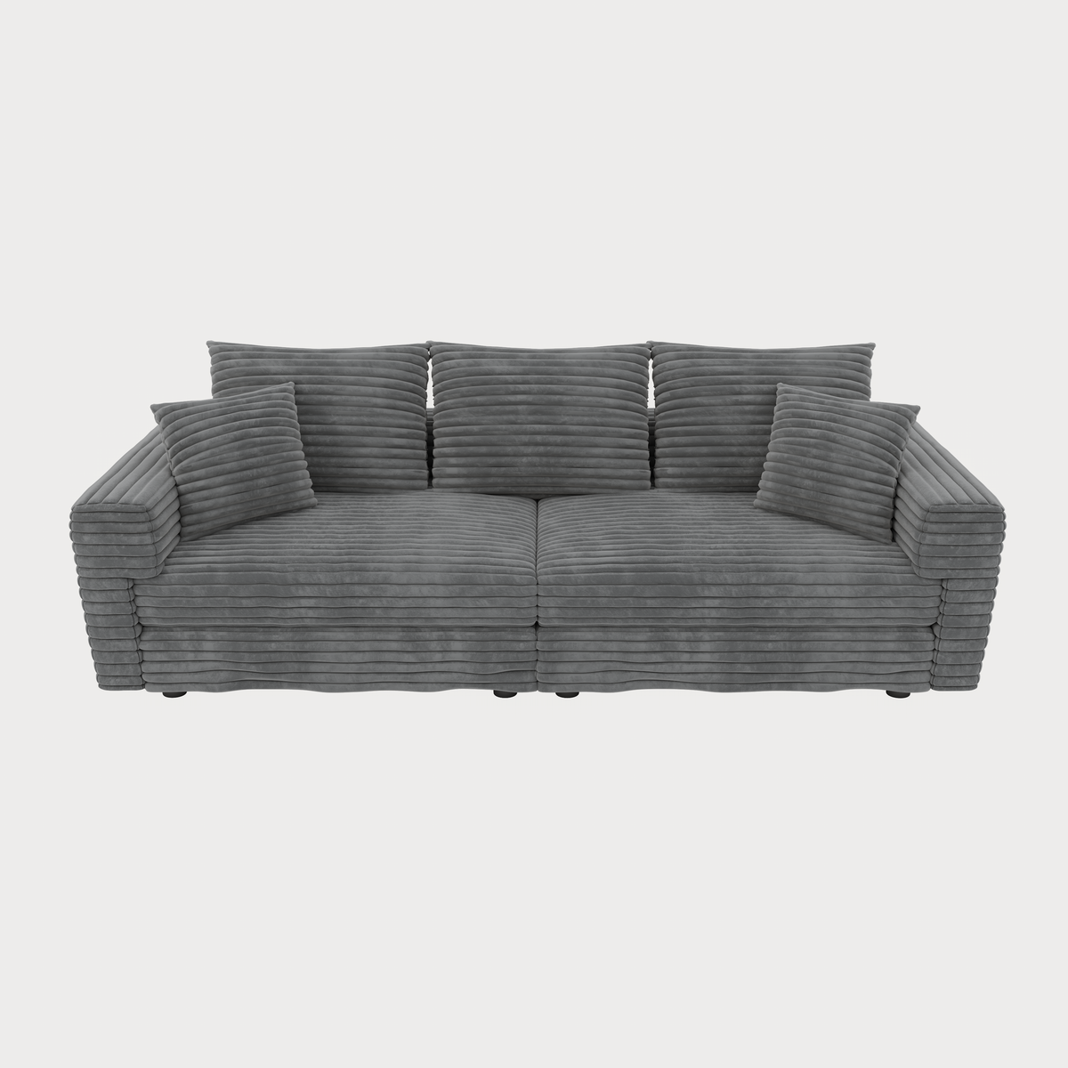 Plush Corduroy 3-Seat Sofa