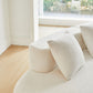 Curved Boneless Couch, Half Moon Sofa, 5 Seat Couch With High Density Foam Filled For Living Room - White - view 2