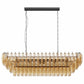 54" Black Rectangular Chandelier