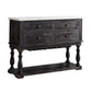 Gerardo - Server - White Marble Top & Weathered Espresso
