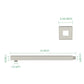 16" Wall Mounted Shower Arm with Flange, Brushed Nickel