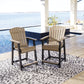 Fairen Trail - 5 Pc. - Counter Dining Set - Black / Driftwood