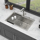 30" Drop-in Kitchen Sink with Pull-out Faucet and Soap Dispenser