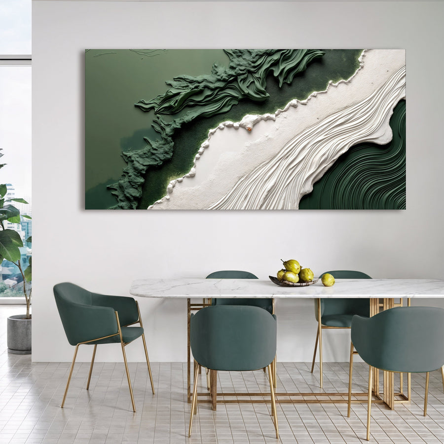 Green Rivers Abstract Wall Art VI