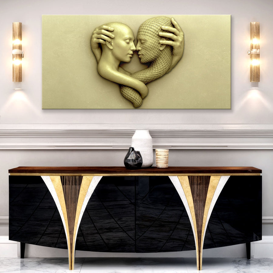 Eternal Love Figure Abstract Wall Art