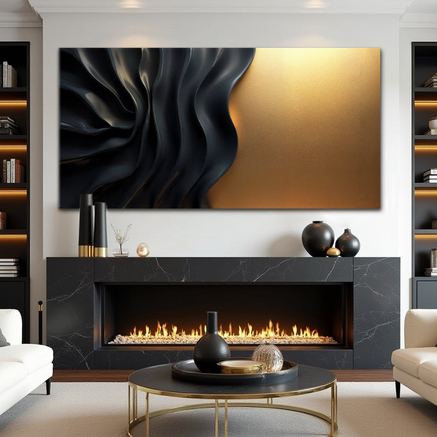 Black And Gold Minimalist Abstract XIII