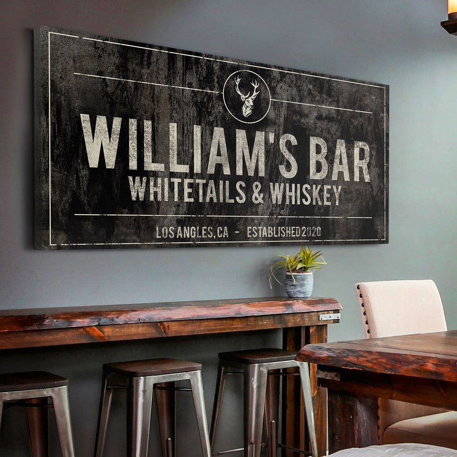 Whitetails and Whiskey Sign