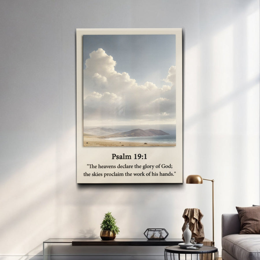 Psalm 19:1 - The Heavens Declare The Glory of God Faith Sign
