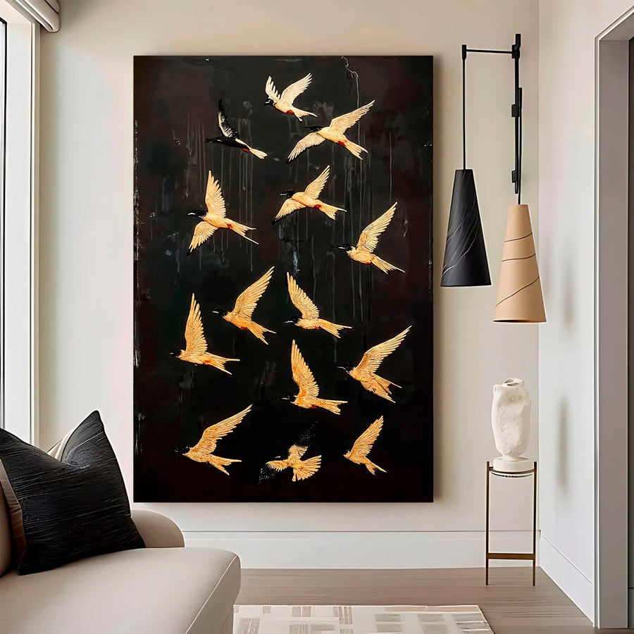 Abstract Flying Swallow Wall Art