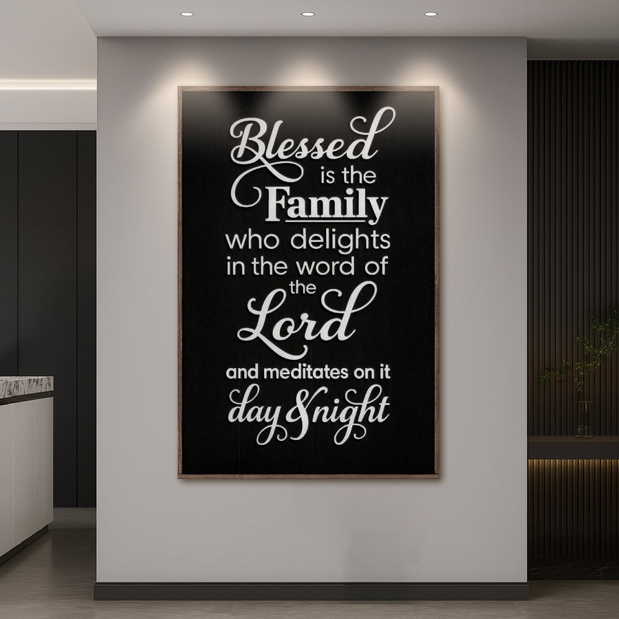 Blessed Is The Family Faith Sign II