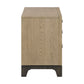 Brown 3-Drawer Nightstand With USB