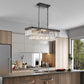 Adjustable Rectangular Crystal Chandelier