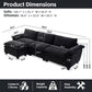 Luxury L Shape Sofa with Ottoman