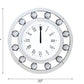 Boffa - Geometric Pattern Trim Round Wall Clock - Mirrored