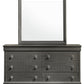 Blaze Modern Style Mirror Made with Wood in Metallic Gray