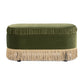 Serena 38" Oval Storage Bench Ottoman, Olive