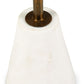 Caramont - Accent Table with White Base - Black / White / Gold Finish