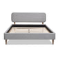 Diego Low Upholstered Platform Bed, Queen, Light