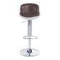 Brancaster - Adjustable Stool With Swivel - Vintage Brown Top Grain Leather & Aluminum