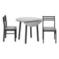 Dining Table Set, 3pcs Set, Small, 35" Drop Leaf, Kitchen