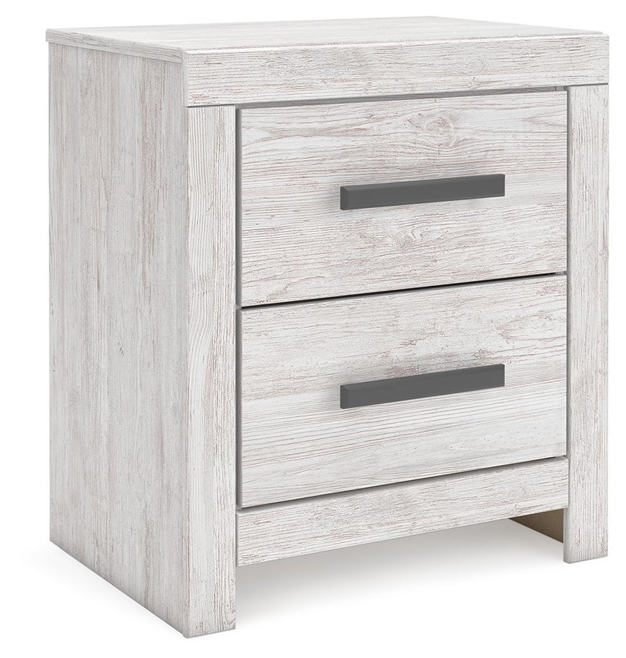 Cayboni - Two Drawer Night Stand - Whitewash