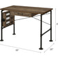 Endang - Writing Desk - Weathered Oak & Black