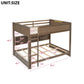 Queen over Queen Bunk Bed with Storage Cabinets and USB Ports