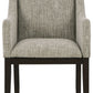 Burkhaus - Dining UPH Arm Chair (Set of 2) - Beige / Dark Brown