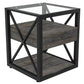 Set of 2 Modern End Tables with Drawer - Nightstands