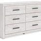 Cayboni - Six Drawer Dresser - Whitewash