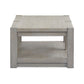 Burgess - Rectangular Shelf Cocktail Table With Casters - Calico Gray