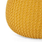 Bordeaux Knitted Cotton Round Pouf - Versatile Ottoman and Floor Cushion