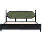 King Bed Frame, Solid Wood Platform with Slats, Modern
