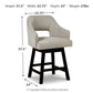 Tallenger - Upholstered Swivel Barstool (Set of 2)