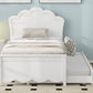 Twin Size Wood Platform Bed with Headboard and Twin Size Trundle