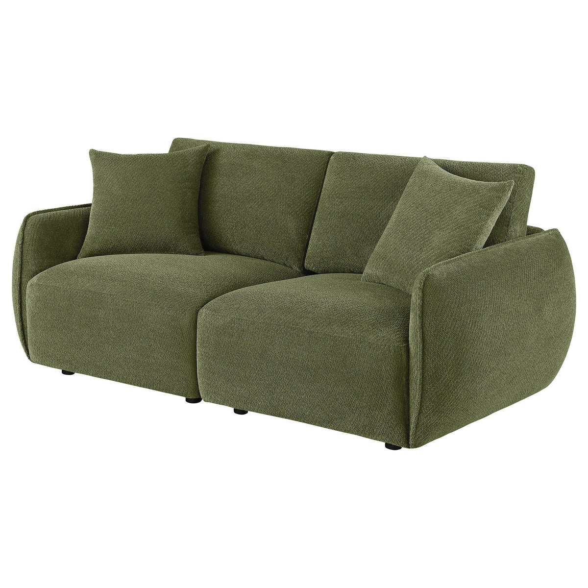 Elysia Chenille Upholstered Modular Lounge Loveseat Green - view 3
