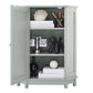 Grey Triangle Corner Bathroom Cabinet