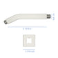 Brushed Nickel Shower Arm with Flange