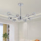28" Modern Crystal Chandelier With 9 Lights
