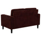 Ruth Fabric Upholstered Track Arm Loveseat Rust Red - view 3