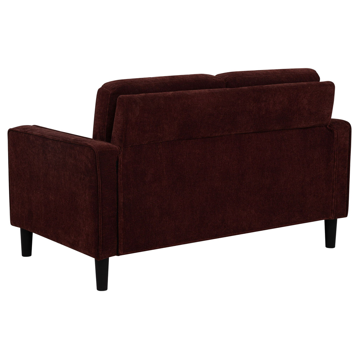 Ruth Fabric Upholstered Track Arm Loveseat Rust Red - view 3