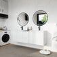 60" Bathroom Vanity With Resin Sink, Soft Close Doors and 1-Side Cabinet, Float Mounting Design, Glossy
