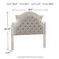 Realyn - Full UPH Panel Headboard - Chipped White