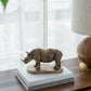 Rhino Bronze Bookends - Set of 2
